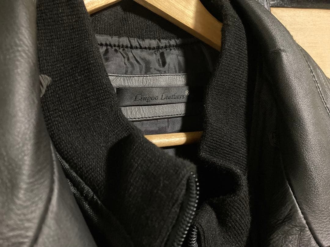 LiugooLeathers 革ジャン レザージャケット 着脱インナー XL
