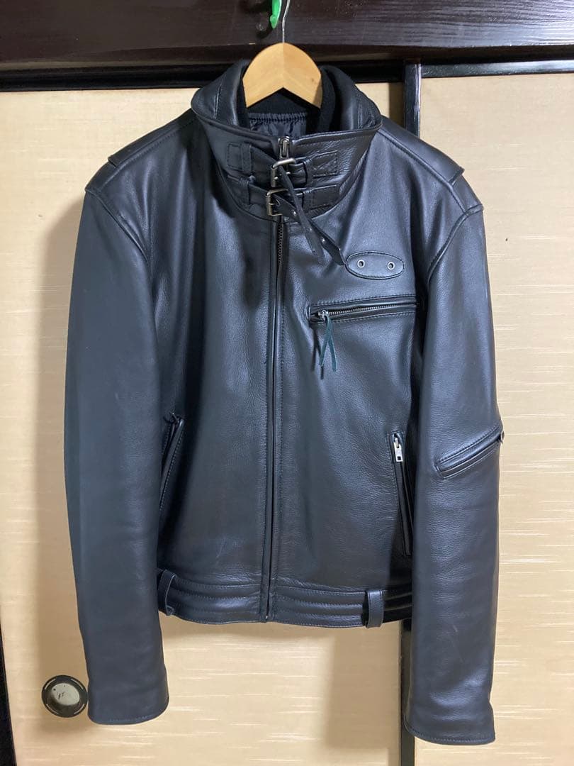 LiugooLeathers 革ジャン レザージャケット 着脱インナー XL