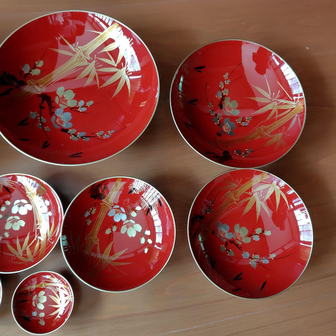 輪島塗　九段盃　松竹梅　古道具　アンティーク　骨董　レトロ　漆器