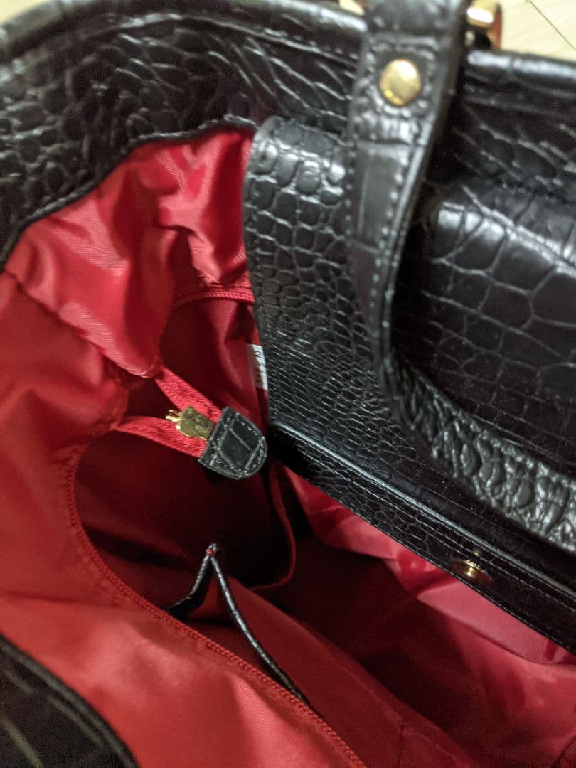 未使用品【SWANY】スワニーキャリーバッグ　クロコ型押し 高級