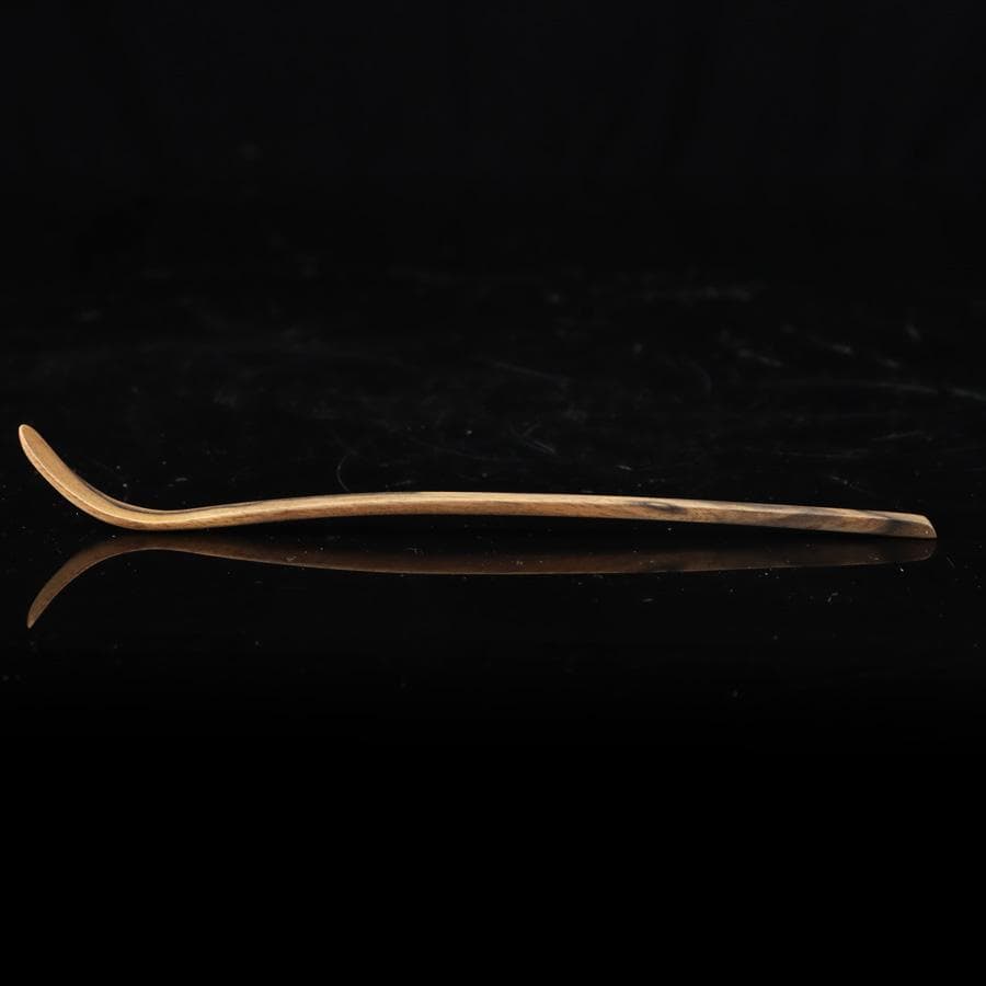 Y2916-4 茶道具 齋藤透 黒柿茶杓 共箱　　＃3