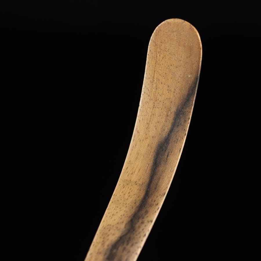 Y2916-4 茶道具 齋藤透 黒柿茶杓 共箱　　＃3