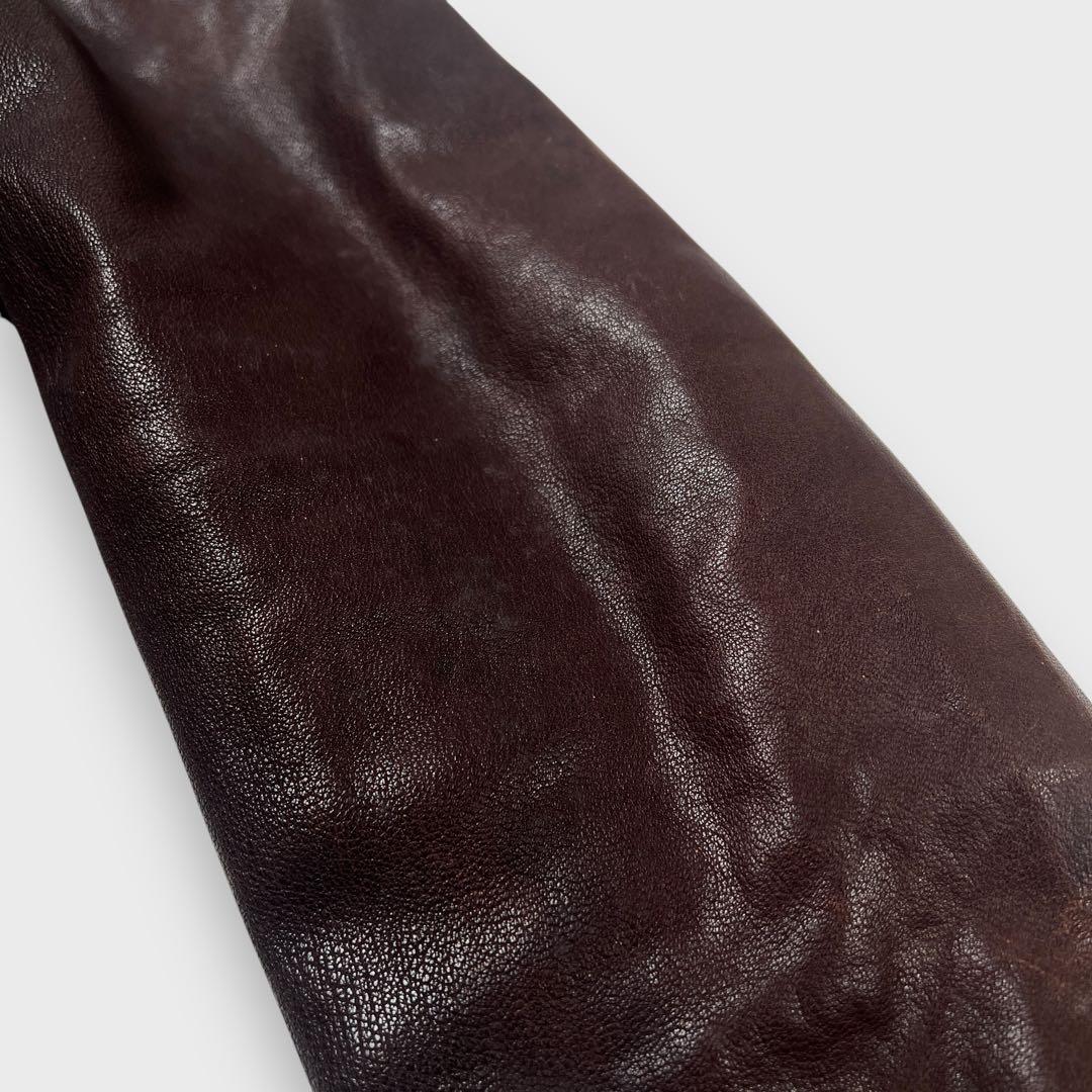 ジャケット・アウター DOLCE&GABBANA leather jacket brown D&G