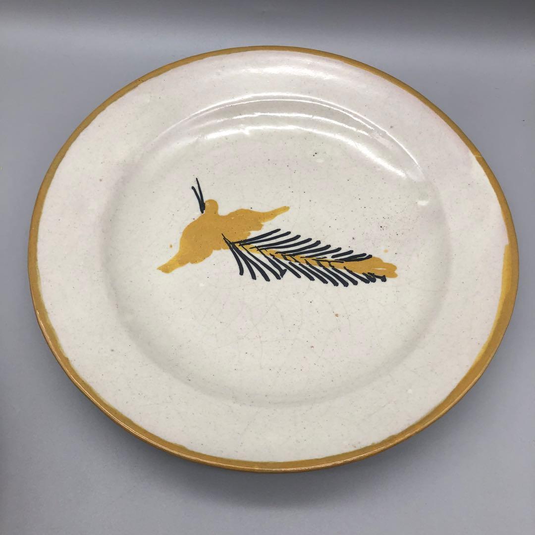 メキシコプエブラタラベラ焼ビンテージ陶器伝統工芸鳥バードお皿プレート24cm5枚
