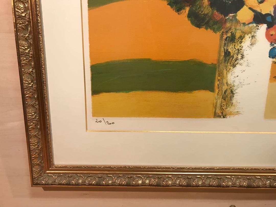 アレンバック　「セリの花束」　リトグラフ　直筆サイン・エディション有り