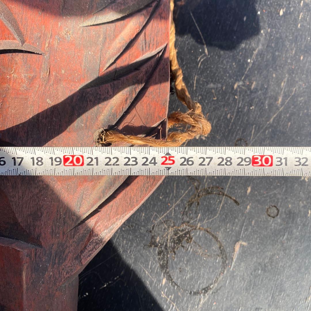 特大魚板　魚鼓　魚鐘　年代物　アンティーク　インテリア　幅83cm