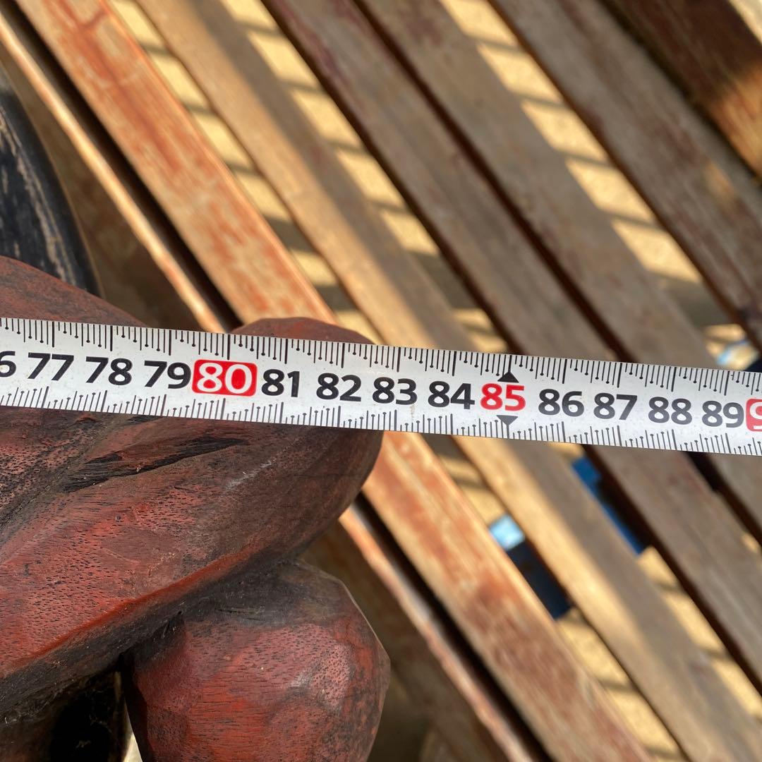 特大魚板　魚鼓　魚鐘　年代物　アンティーク　インテリア　幅83cm