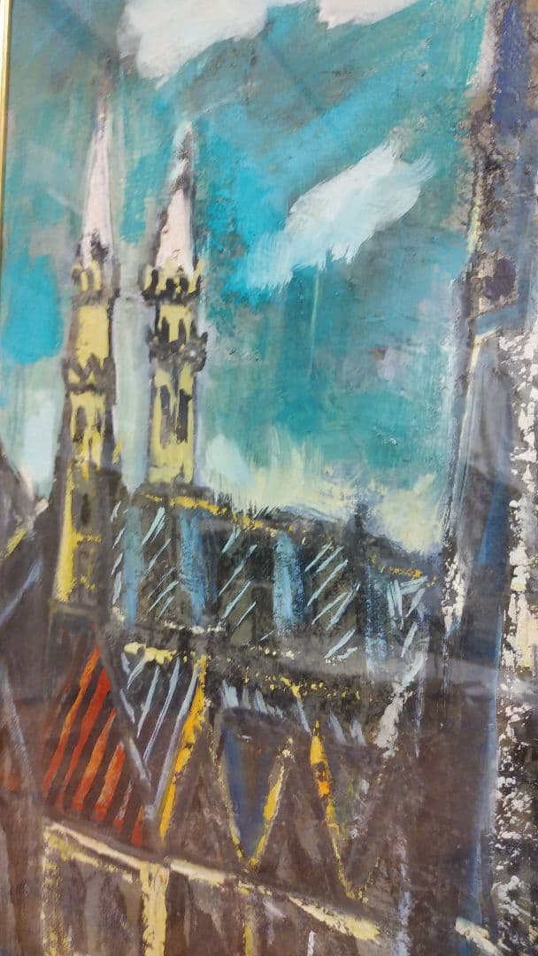 【鈴木 清 油絵 風景画 】シュテファンドーム