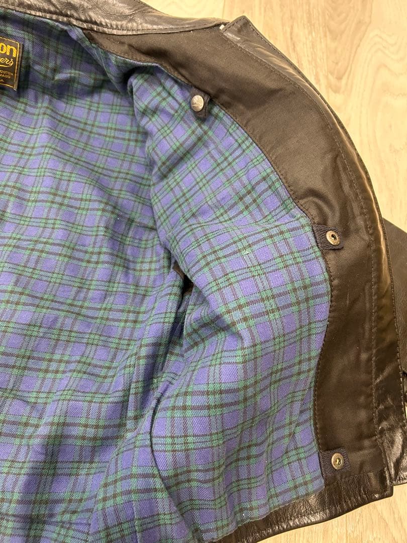 Vansonブラック レザー シングルライダース　 コメットCOMETサイズ38