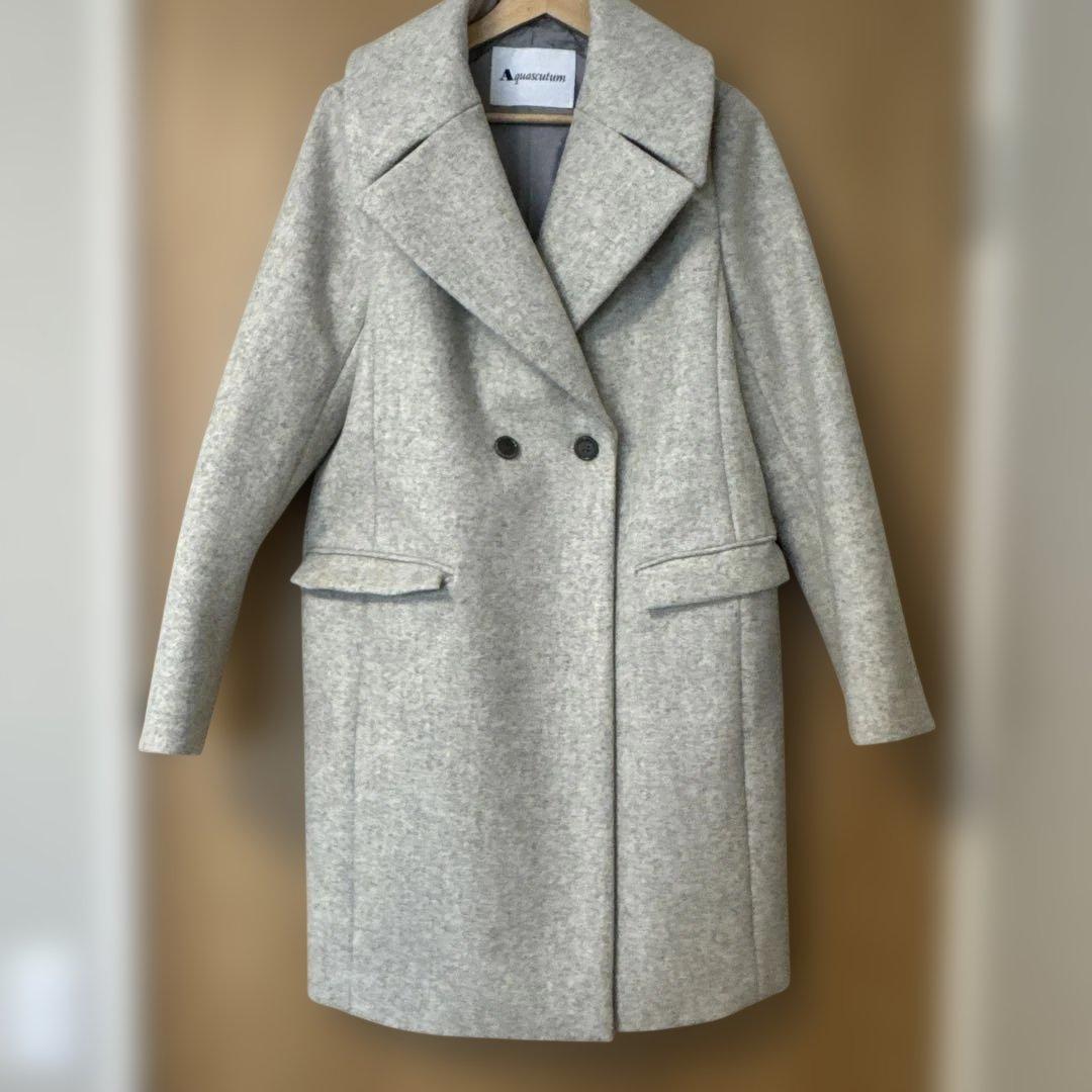 Aquascutum アクアスキュータム　グレー チェスターコート