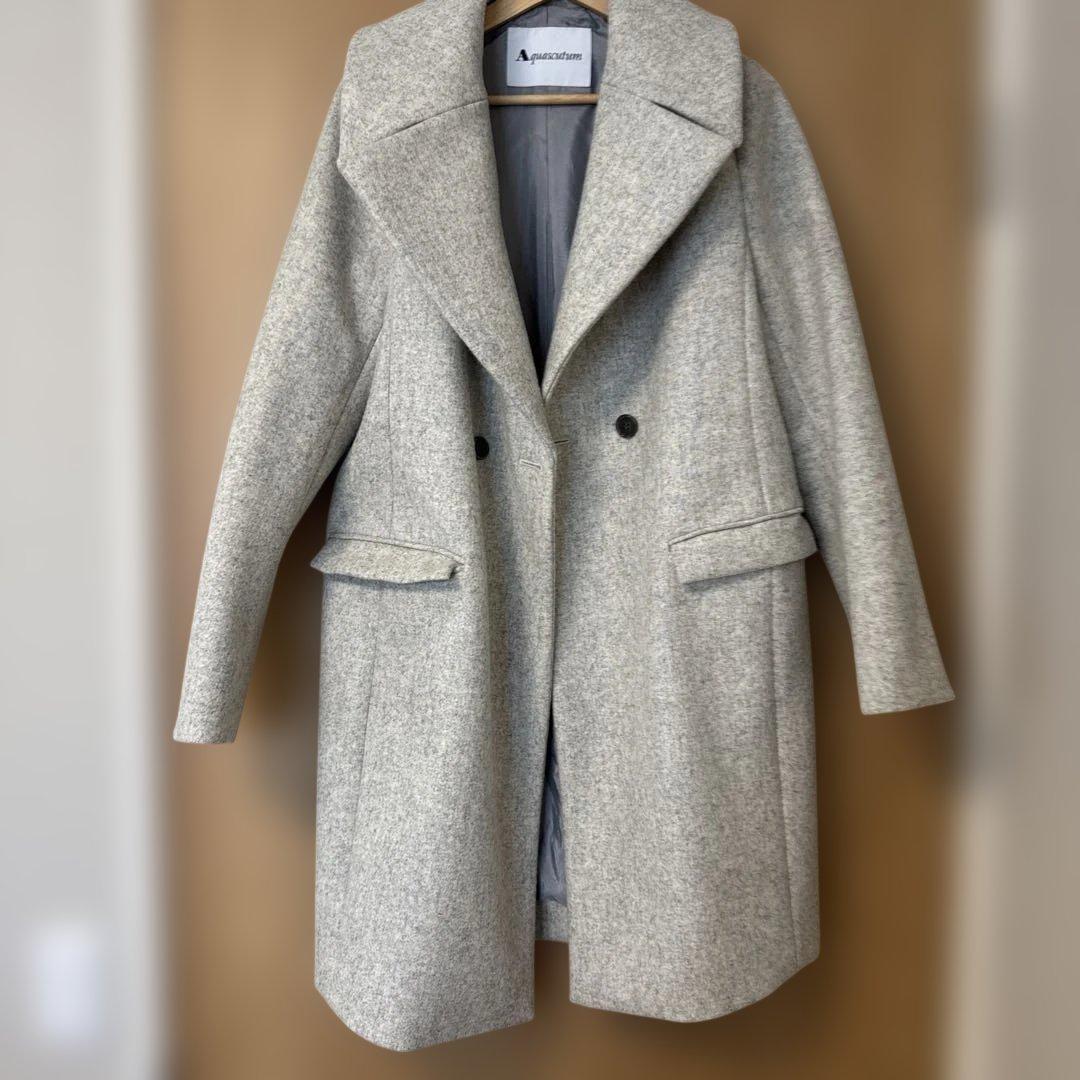Aquascutum アクアスキュータム　グレー チェスターコート