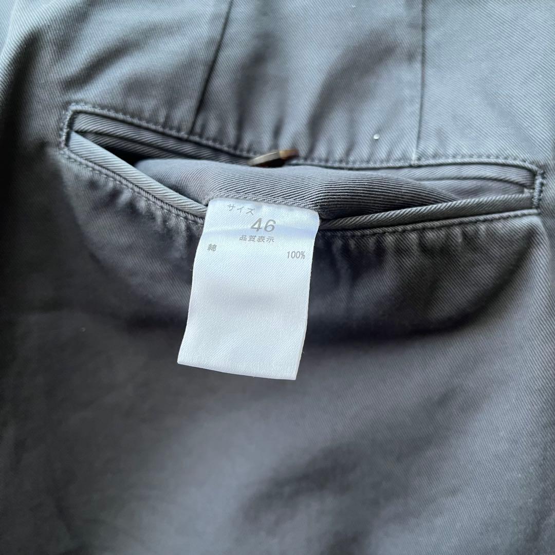 美品 NEAT Chino ニートチノ ブルーグレー 46 コットン 2タック