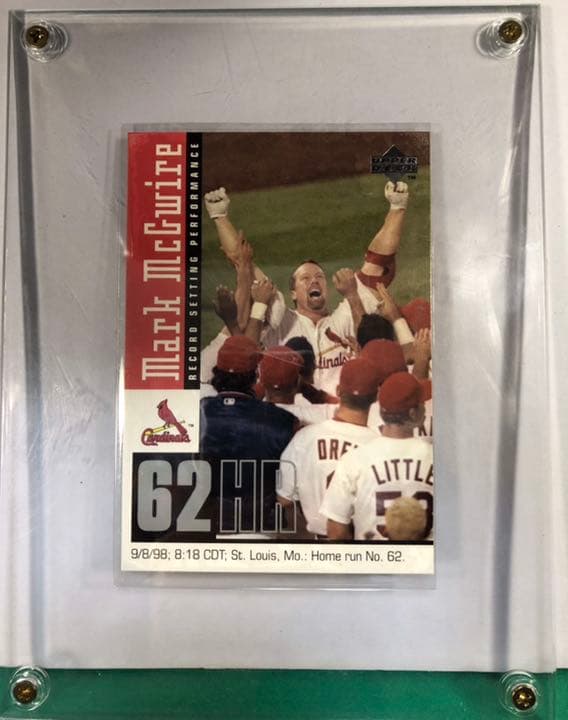 マークマクガイヤー　カード　ホームラン記念　クリアプレート