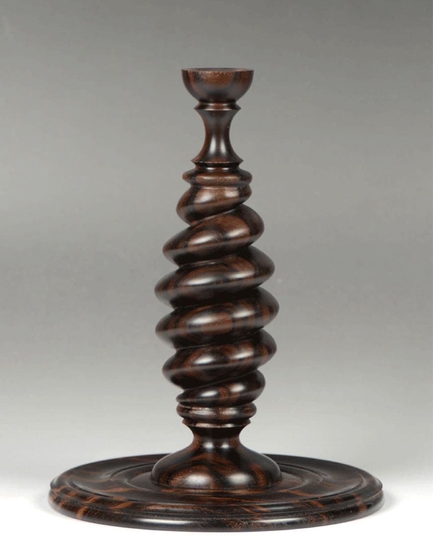 【オストリッチ・エッグ飾り】 黒檀製スタンド　理科系　ダークアカデミア