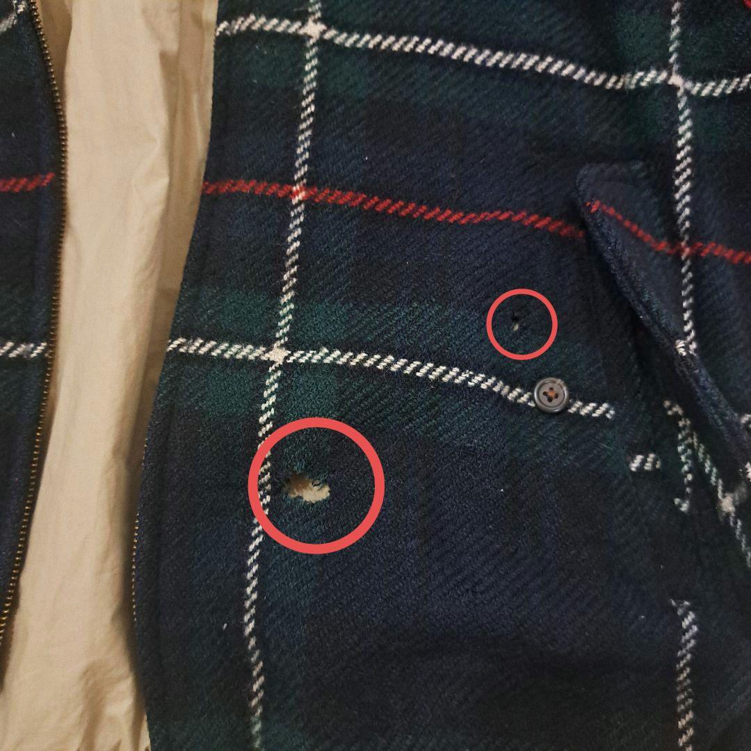 訳あり特価 ポロラルフローレン タータンチェック ウール ハリントンジャケット