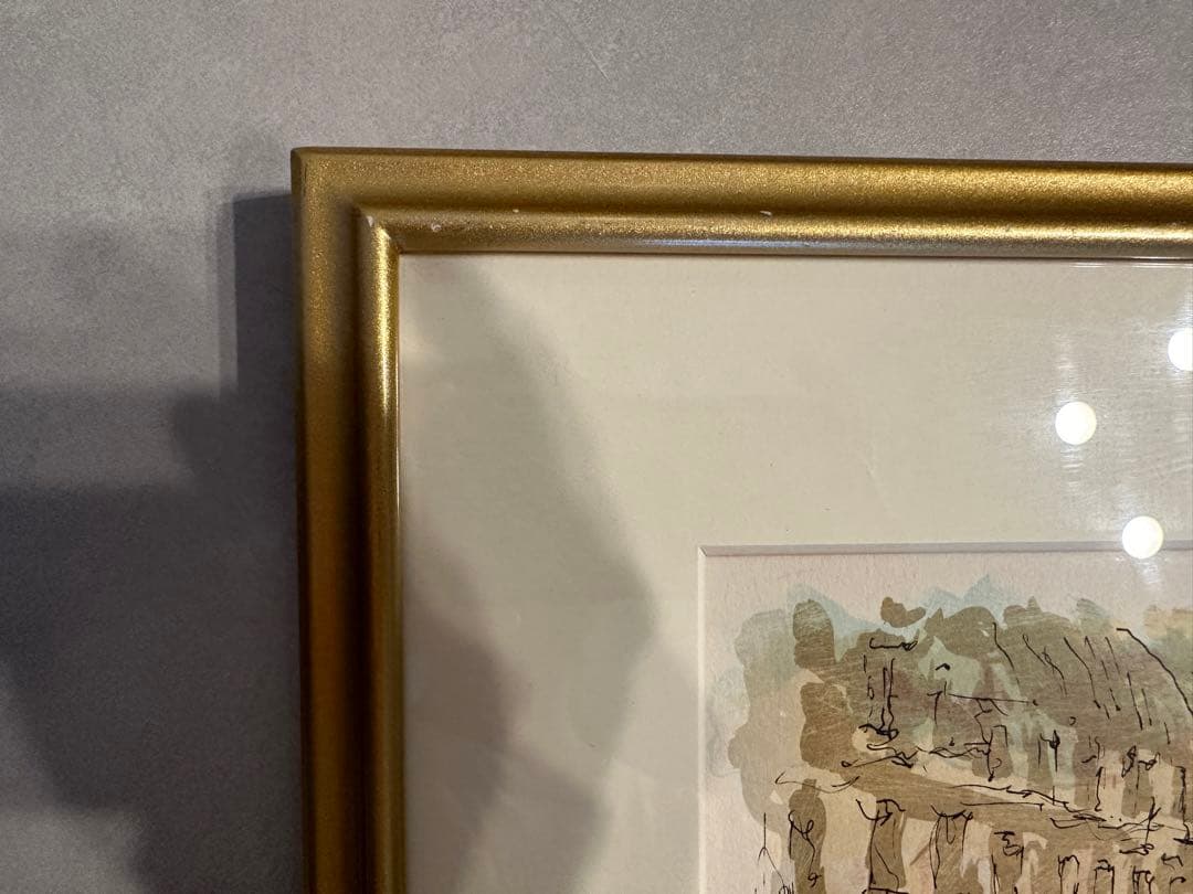 絵画　サイン有 リトグラフ 　パリ　 ウルバン