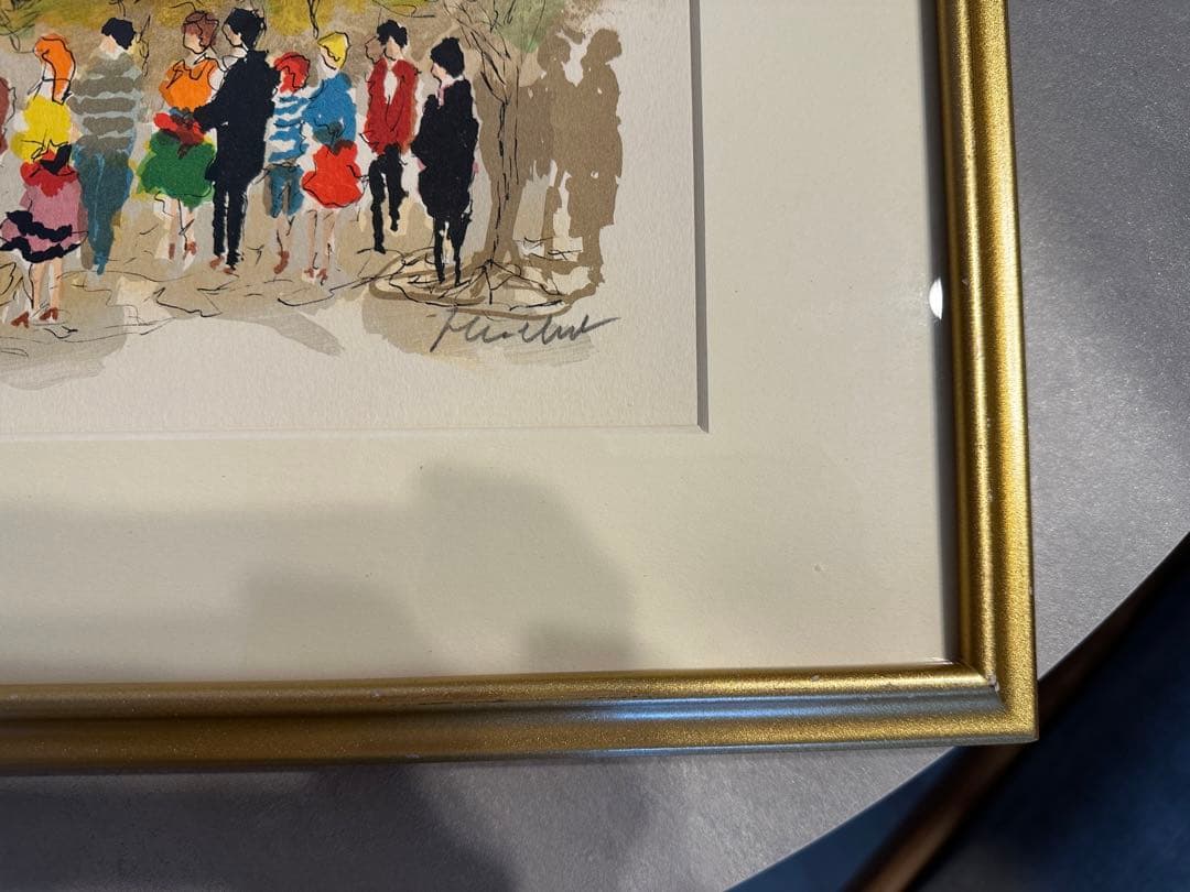 絵画　サイン有 リトグラフ 　パリ　 ウルバン