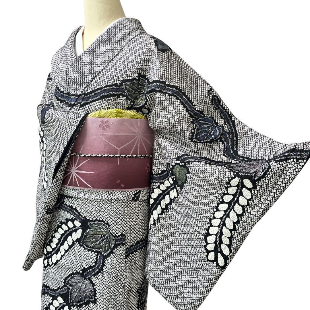 A159愛華 訪問着　総絞り　辻ヶ花　正絹　フォーマル　美品身丈166cm