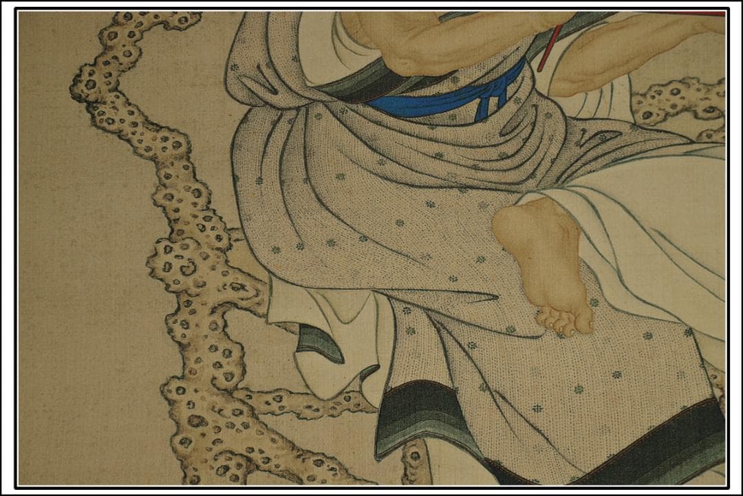 骨董掛け軸 清時代 肉筆保證　掛け軸 中国古董品古美術 BD476C11-4