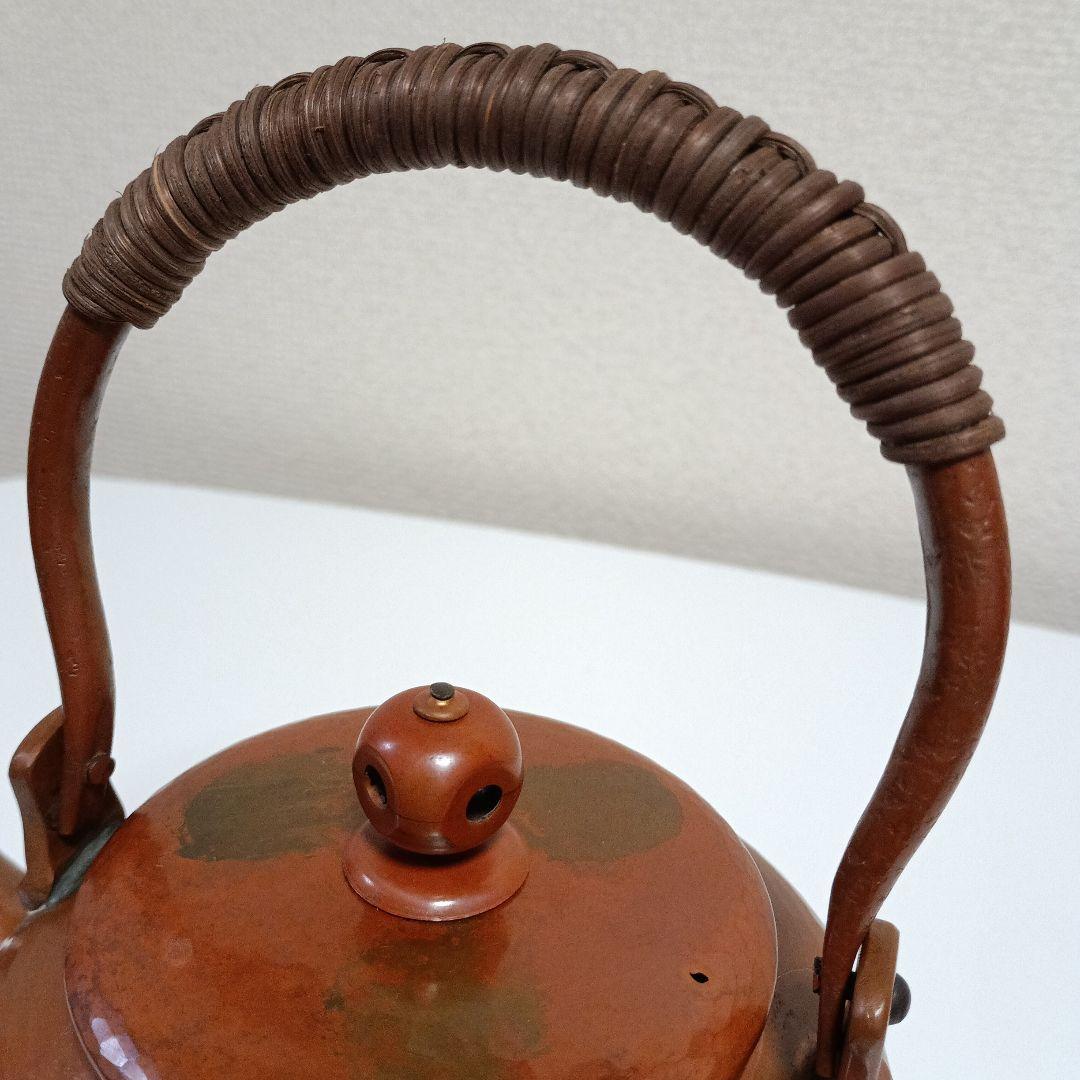 島倉堂　銅製　鎚起銅器　湯沸　茶器　急須　煮色