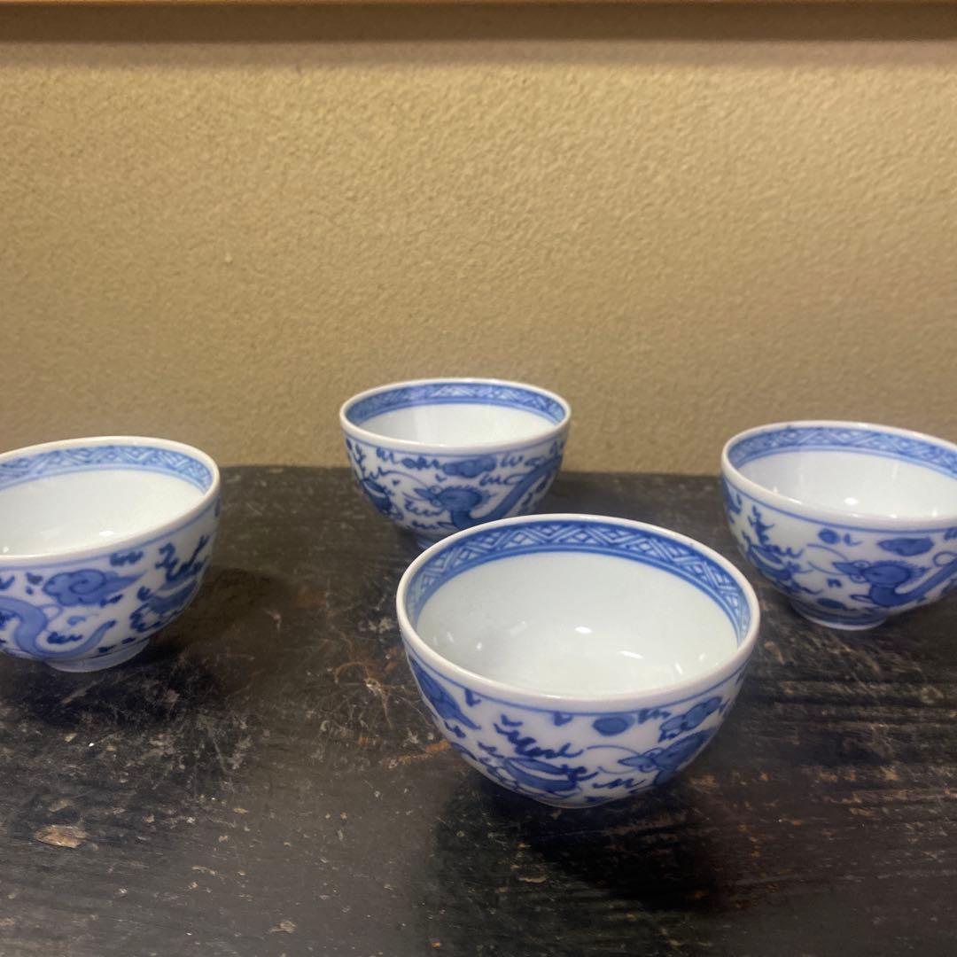 青白磁の茶器 4個セット