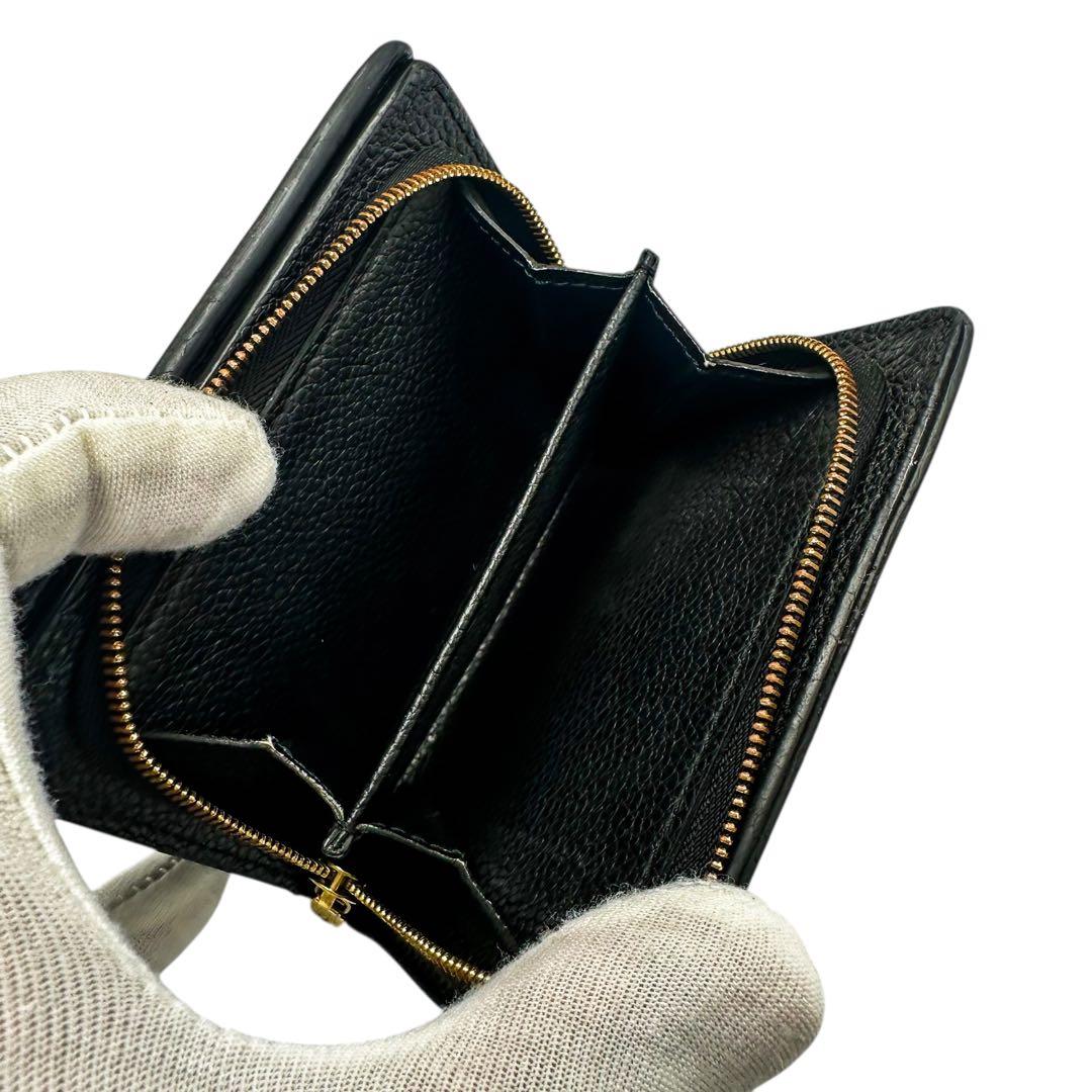 【現行品】ルイヴィトン折り財布 ポルトフォイユ クレア アンプラント ノワール