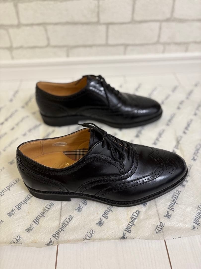 Burberry バーバリー　ブラック ビジネス　革靴　ヴィンテージ　箱付き