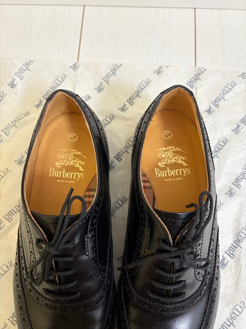 Burberry バーバリー　ブラック ビジネス　革靴　ヴィンテージ　箱付き