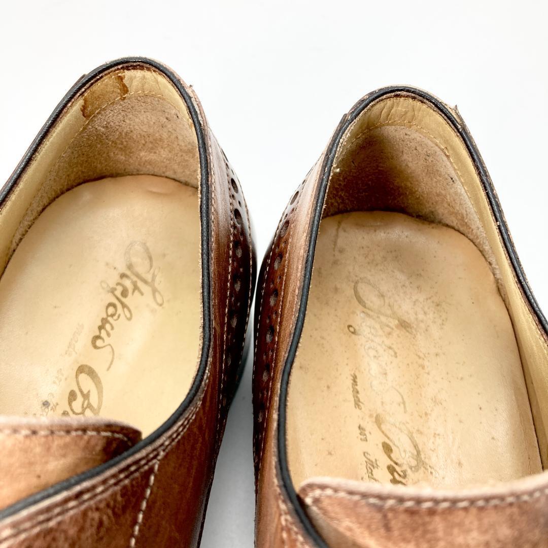 レア 美品　ステファノブランキー二　7　ウィングチップ　26cm相当　ブラウン