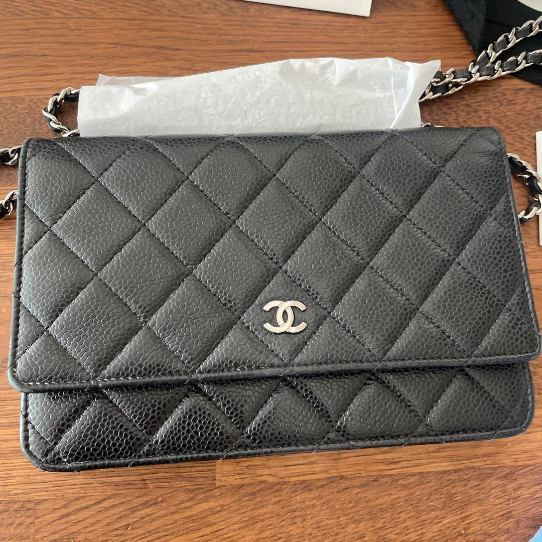 【最終価格】CHANEL チェーンウォレット キャビアスキン
