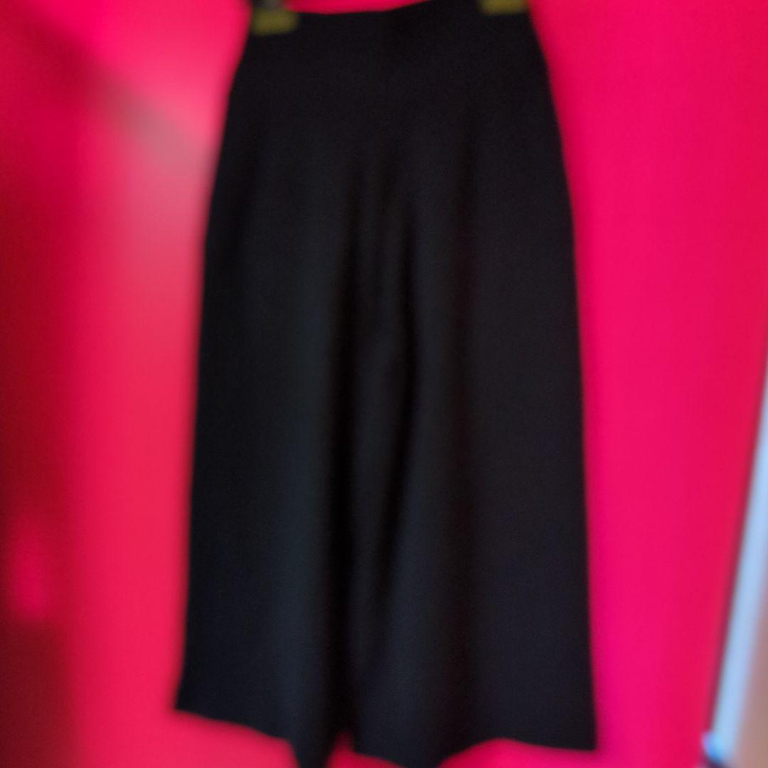 FOXEY フォクシー ニットパンツ ウール 黒 ワイド ガウチョ 38 M