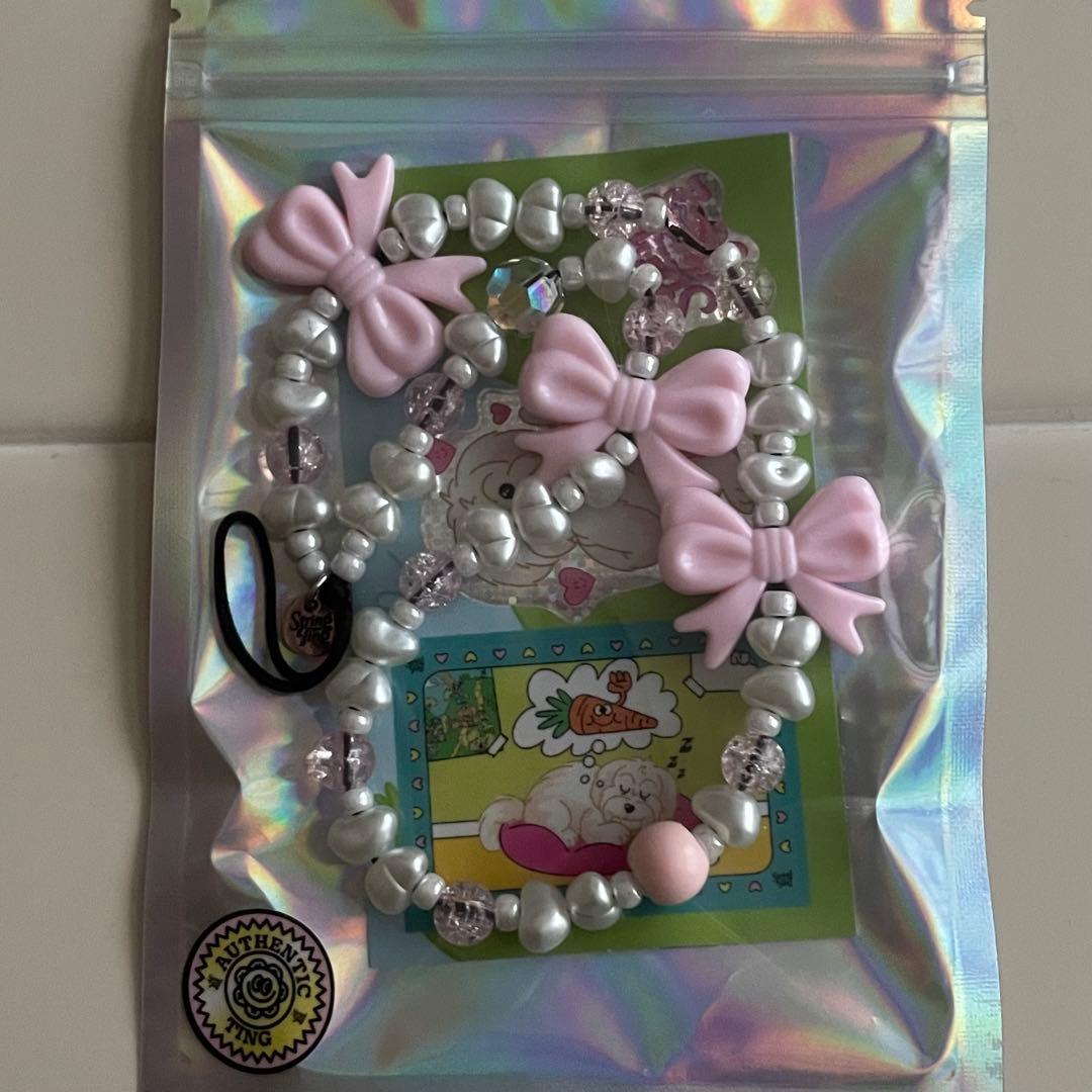 【正規品】 ストリングティング　プリンセス ピンク リボン ストラップ