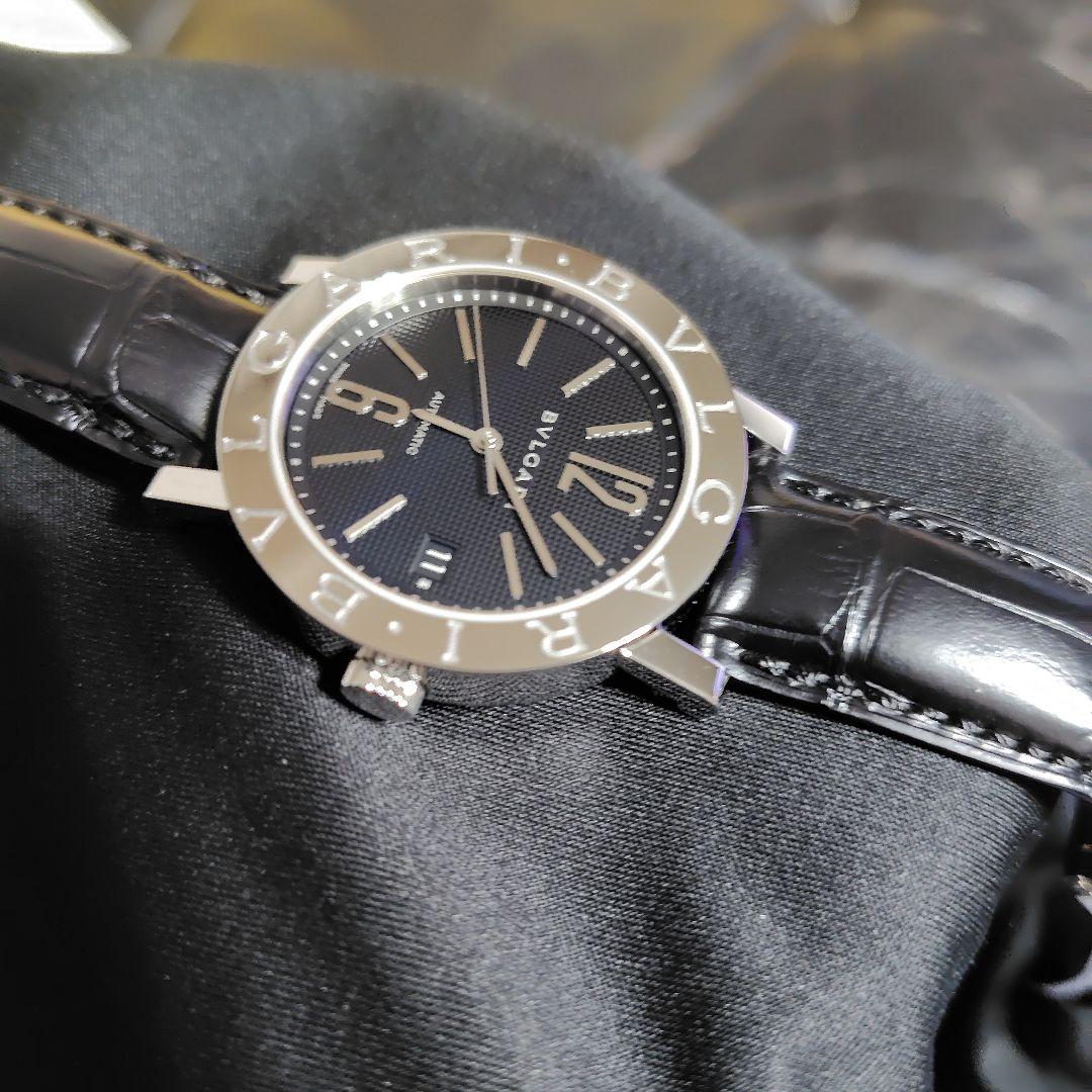 【新品未使用】BVLGARI時計 BB38BSLDブルガリブルガリ（黒文字盤）