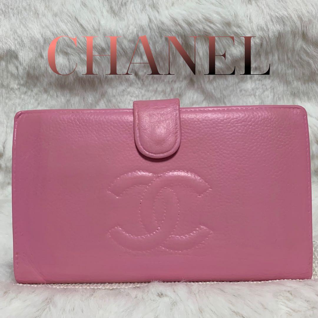 みつこCHANE シャネル　キャビアスキン　ピンク　ココマーク