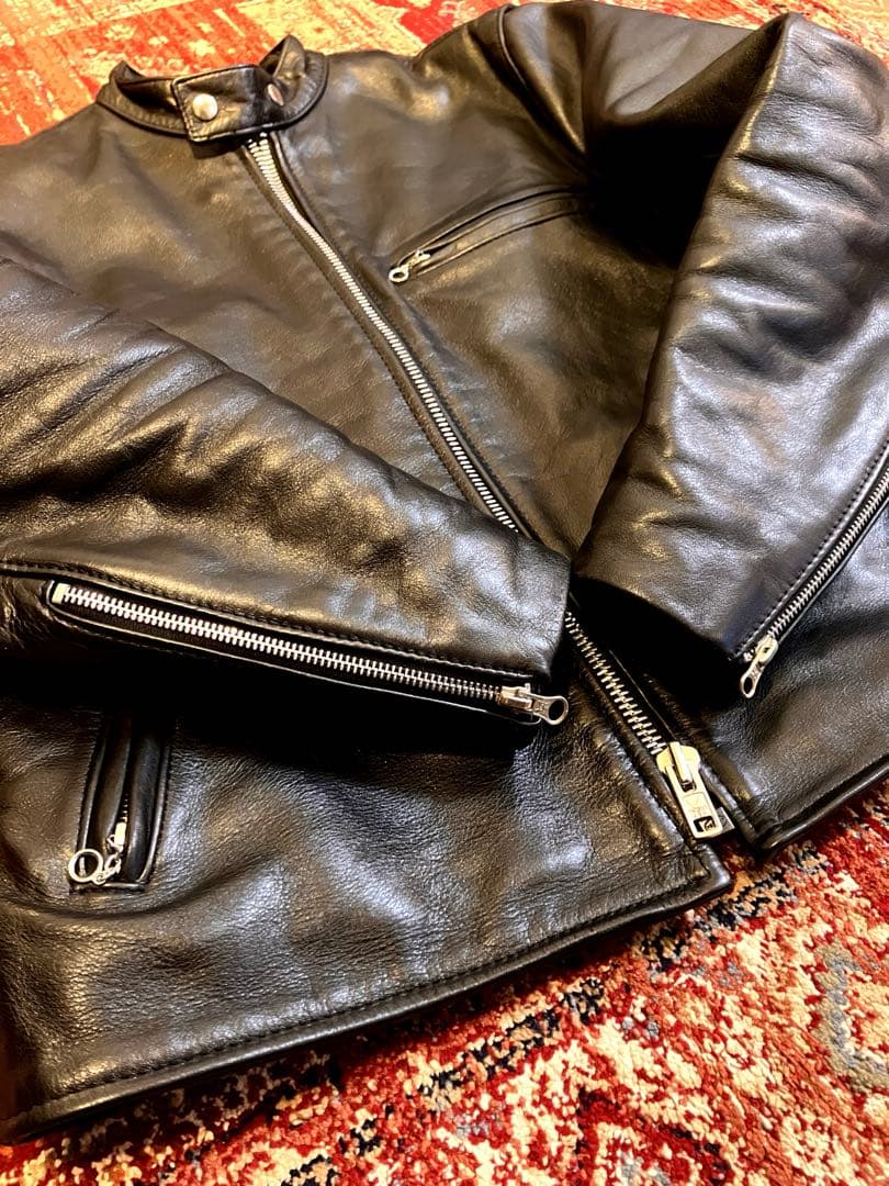 vanson 42 シルバーカスタム　レザー シングルライダース　キルティング