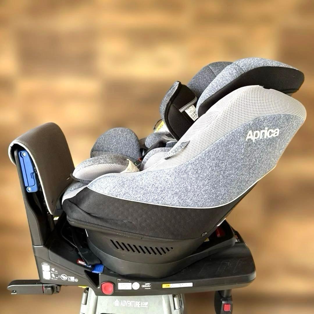 Aprica チャイルドシート グレー ISOFIX クルリラ　新生児