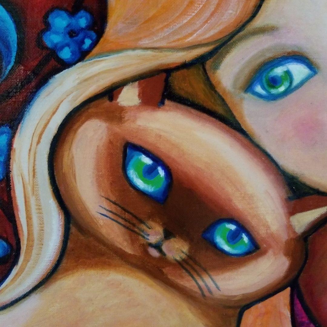 油絵　専用　愛しい私の猫