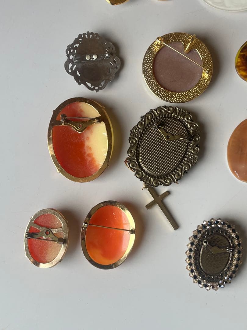 高琦カメオ　ペンダント　アクセサリー　ブローチ　27個セット