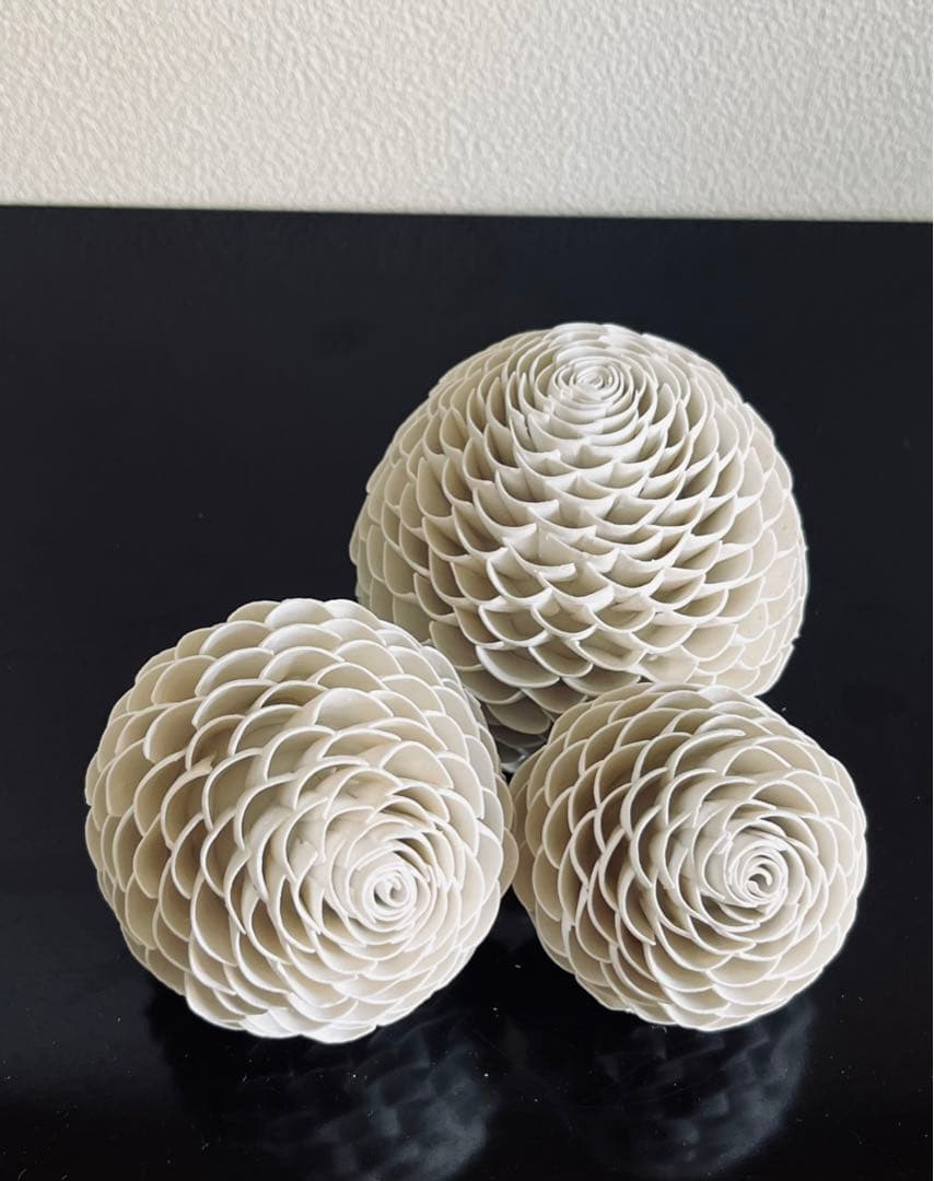 山元規子　オブジェ　陶ー卵殻ー（S）見立て　茶室飾　茶道　インテリア　アート