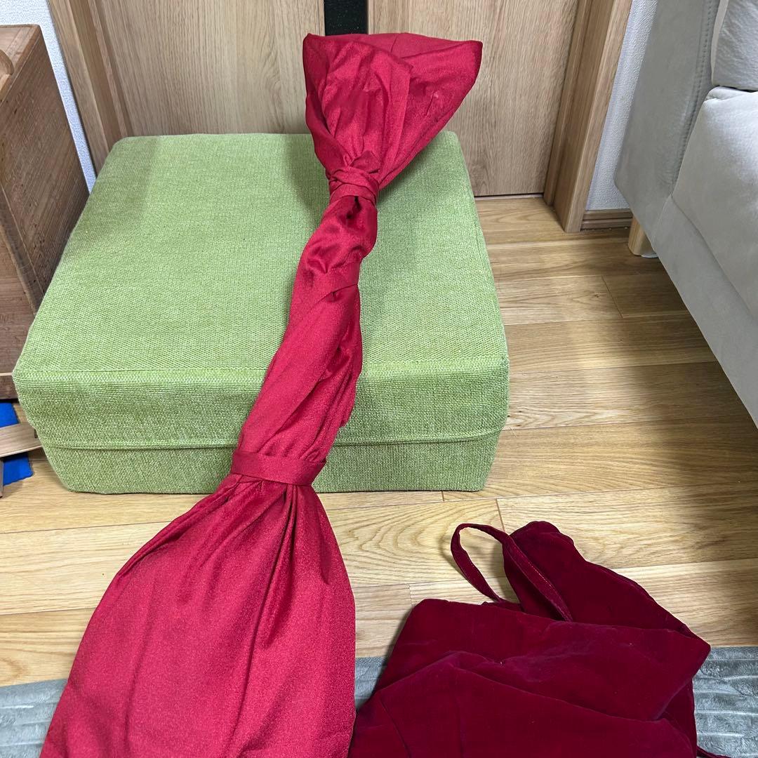 長唄三味線　細棹　本皮　皮破れなし　木製スタンド 長袋、胴袋付き