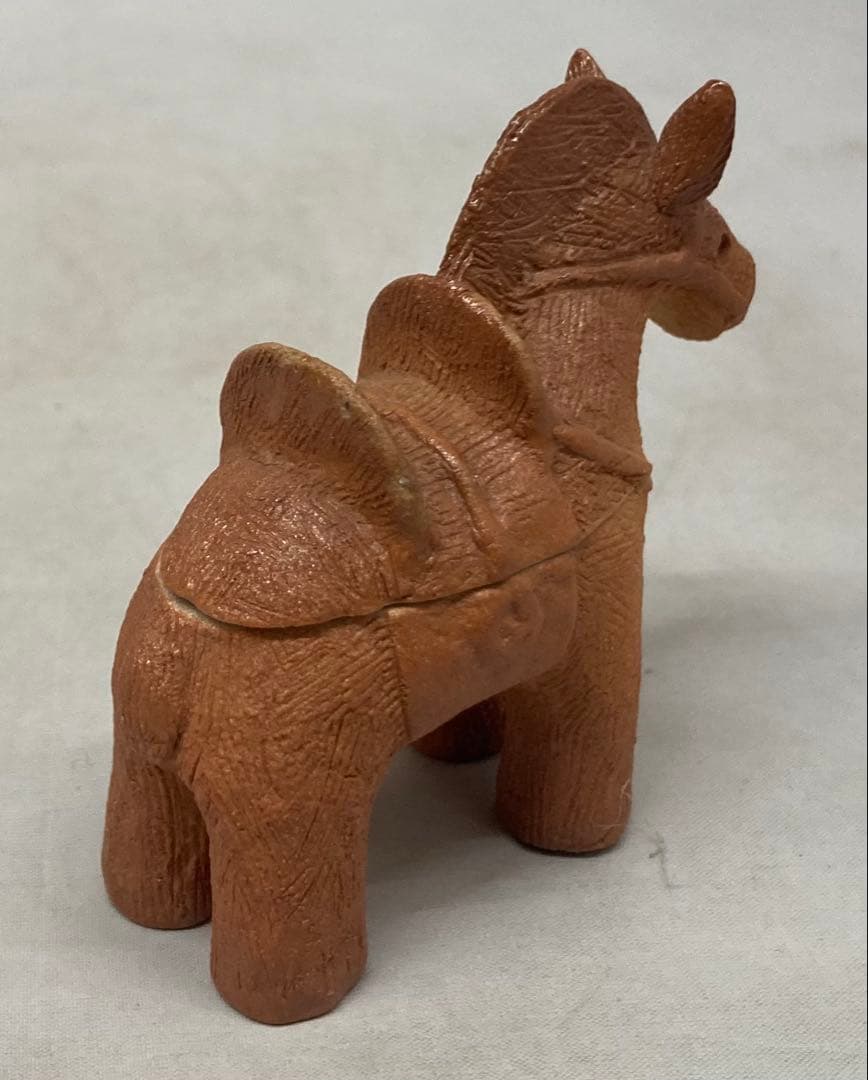 B530s「干支 午 香合」岩淵重哉造　共布共箱　酉々窯　京都　茶道具