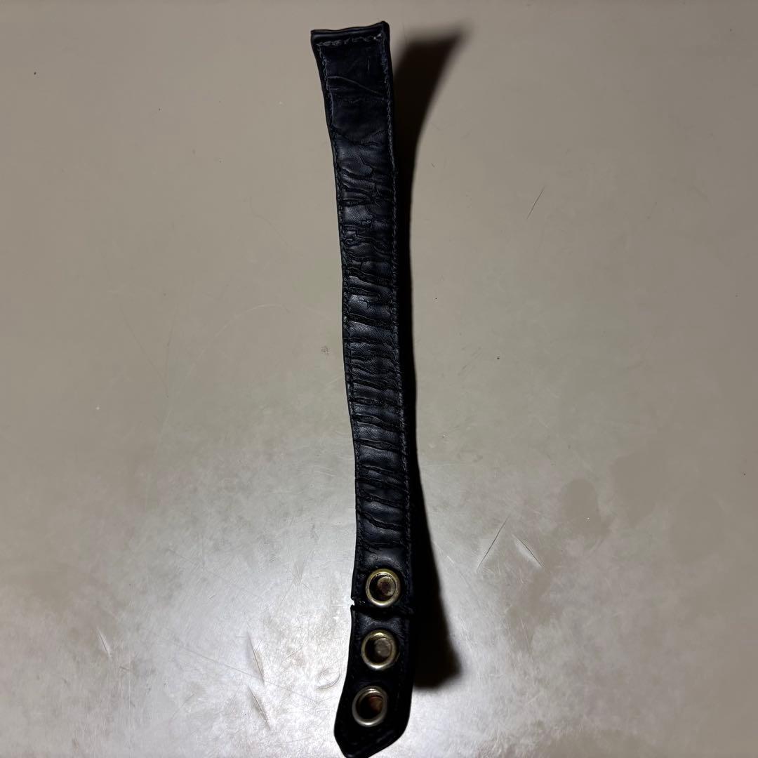 クロムハーツ　レザーブレスレット　正規品　スターボタン