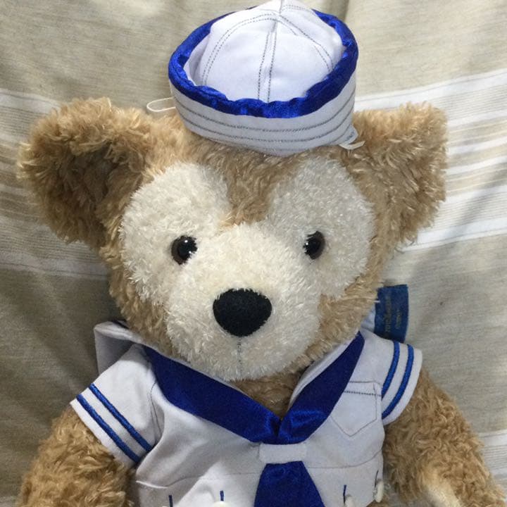 ダッフィー　白タグ　チャイナ　ビーズ入り