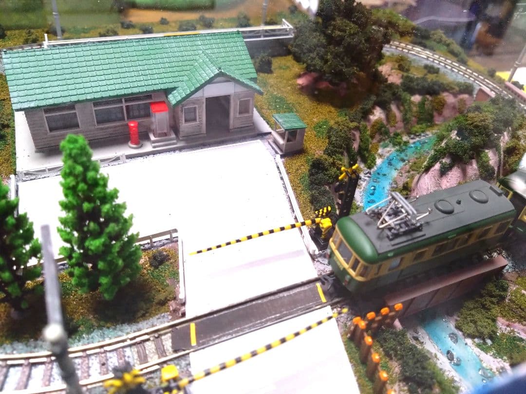 Nゲージ鉄道模型 ジオラマ 透明ケース付き　A3サイズ