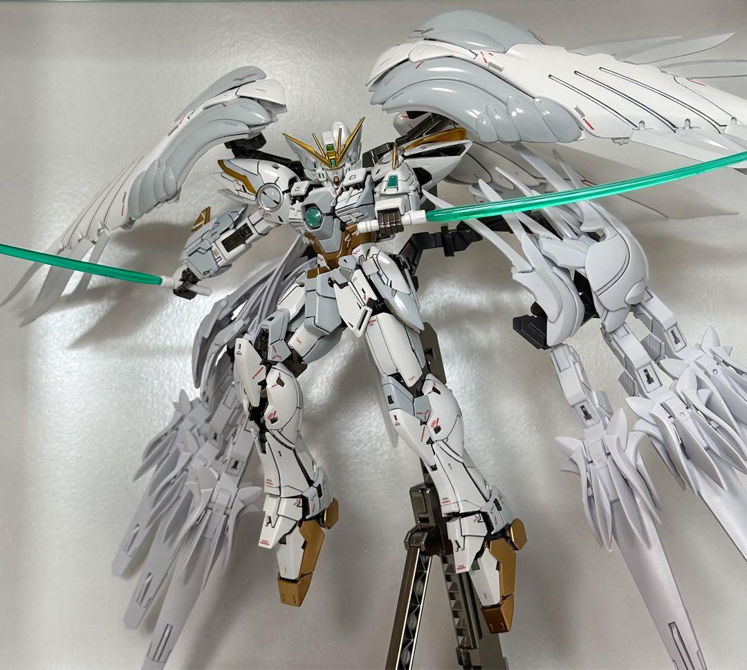 全塗装完成品+金属フレーム　MGウイングガンダムゼロEW セラフィムユニット