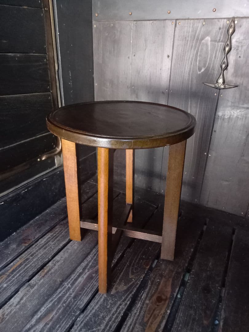 希少　1960's　スピンドル　ウッド　ブランチ　サイドテーブル　スツール