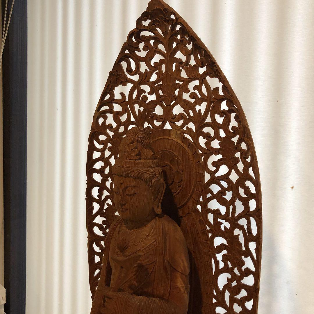 木像　聖観音立像　高さ80cm