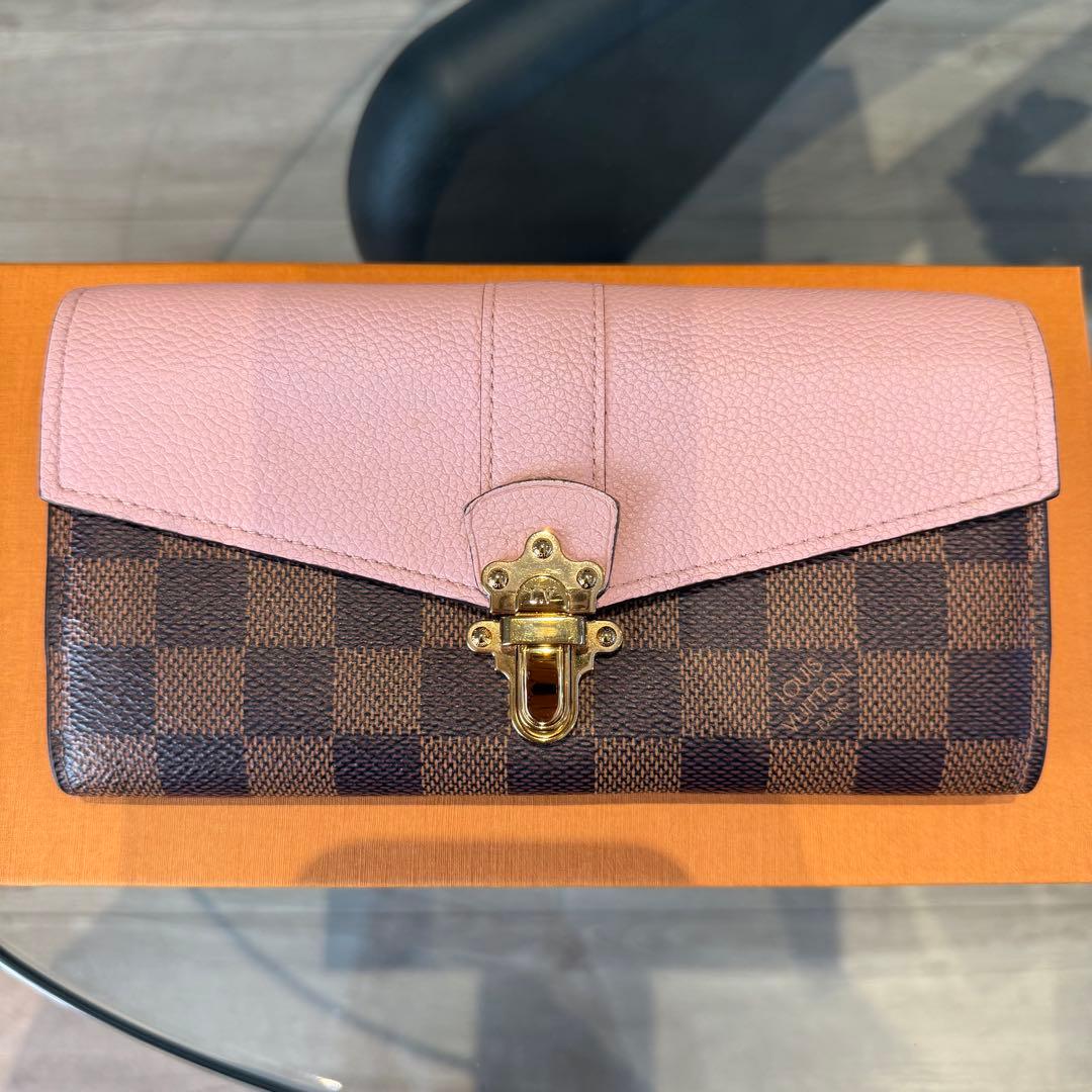 ルイ ヴィトン ダミエ ポルトフォイユ クラプトン 長財布 N64447