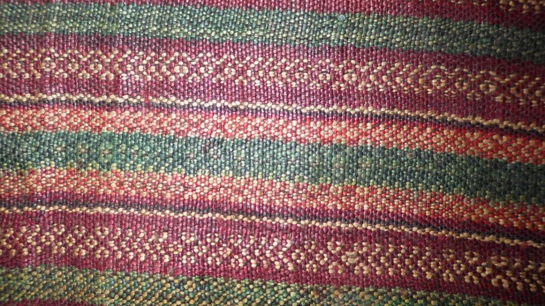 バゴボ族　アバカ（布芭蕉）製　模様綾織　筒状スカート　20世紀中頃