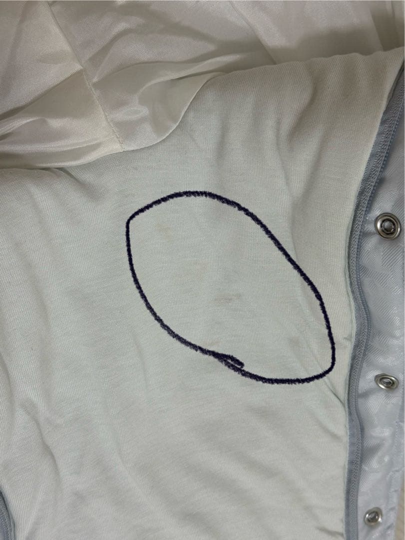 babydior ロンパース　ダウン　水色　ファー　12M 80 B品